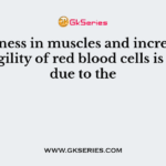 Weakness in muscles and increase in the fragility of red blood cells is caused due to the