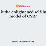 What is the enlightened self-interest model of CSR?
