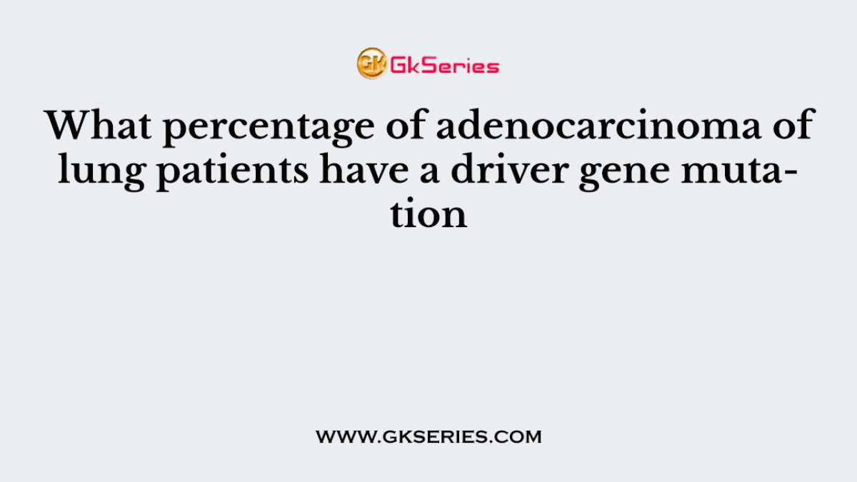 What percentage of adenocarcinoma of lung patients have a driver gene mutation