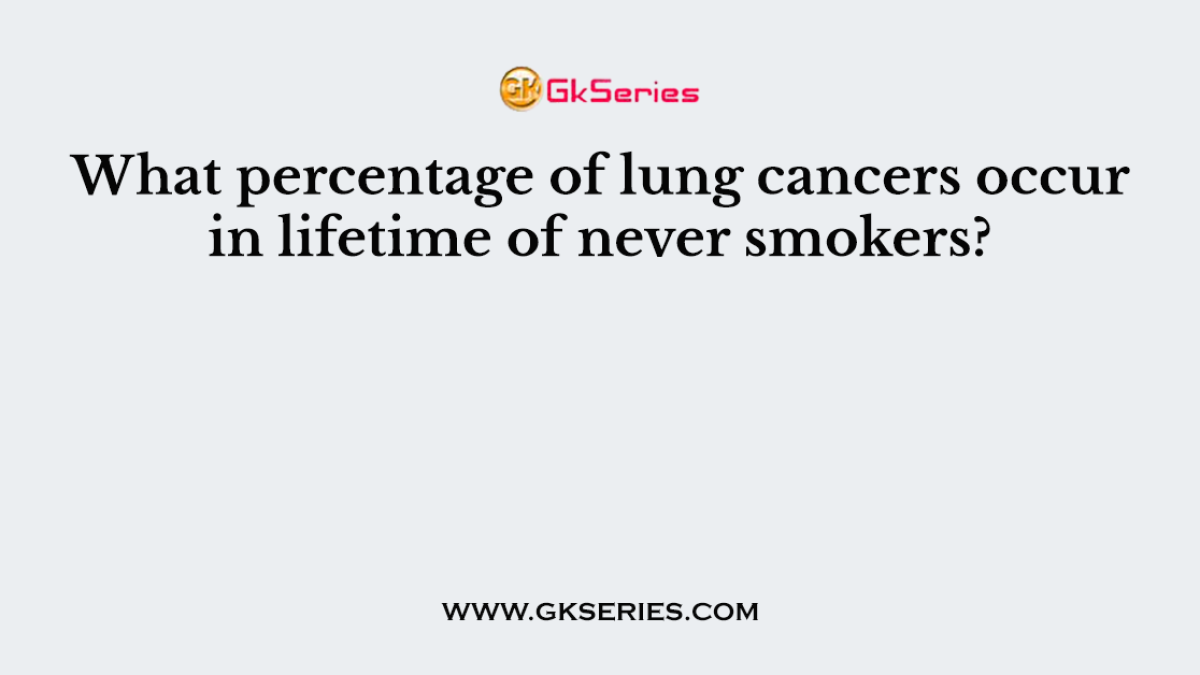 What percentage of lung cancers occur in lifetime of never smokers?