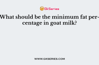 What should be the minimum fat percentage in goat milk?