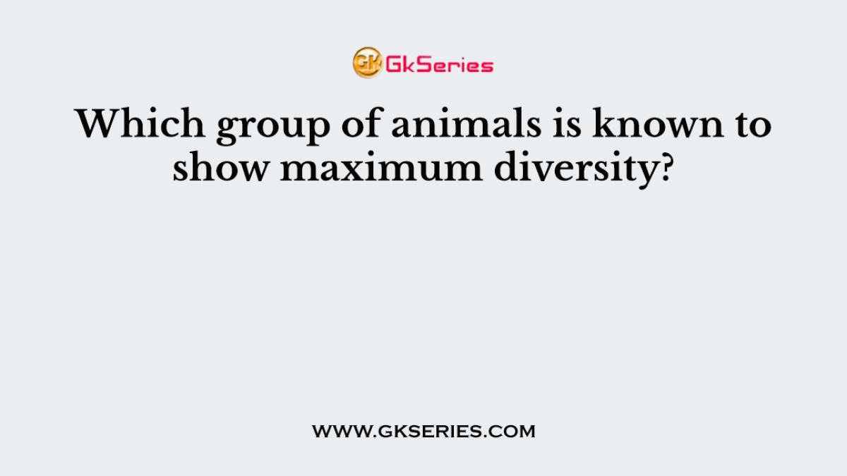 Which group of animals is known to show maximum diversity?