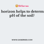 Which horizon helps to determine the pH of the soil?
