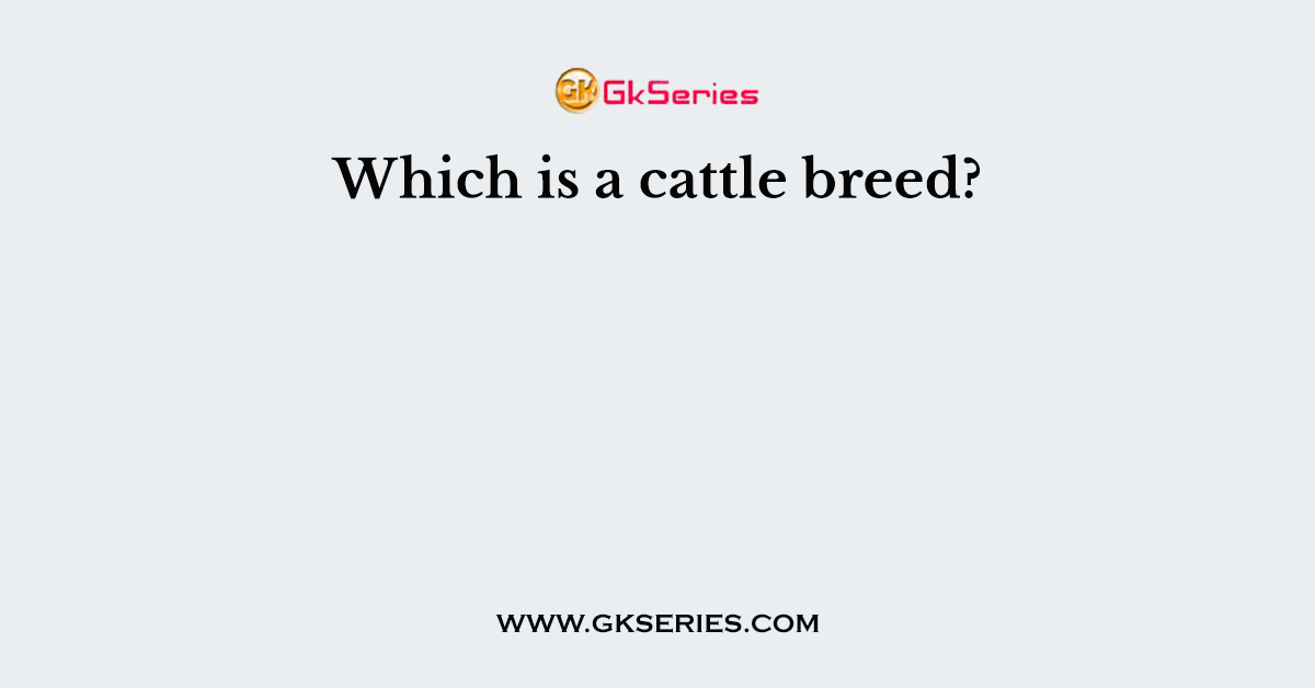 Which is a cattle breed?