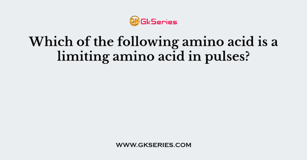 Which of the following amino acid is a limiting amino acid in pulses?