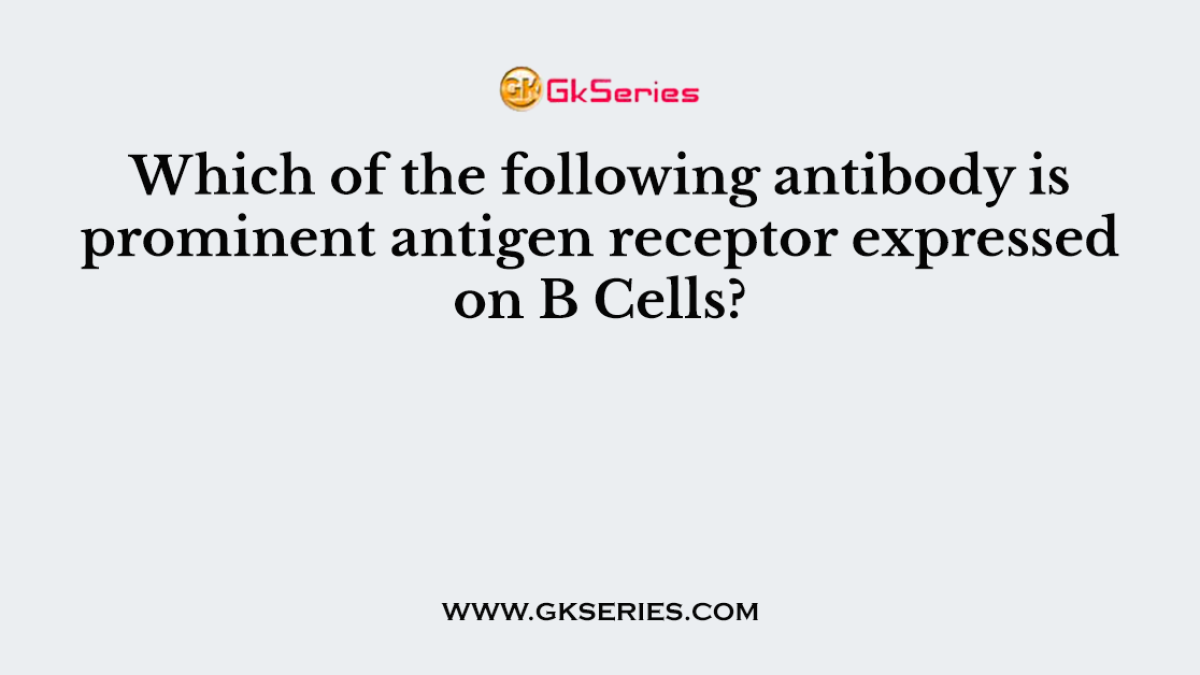 Which of the following antibody is prominent antigen receptor expressed on B Cells?