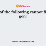 Which of the following cannot fix nitrogen?