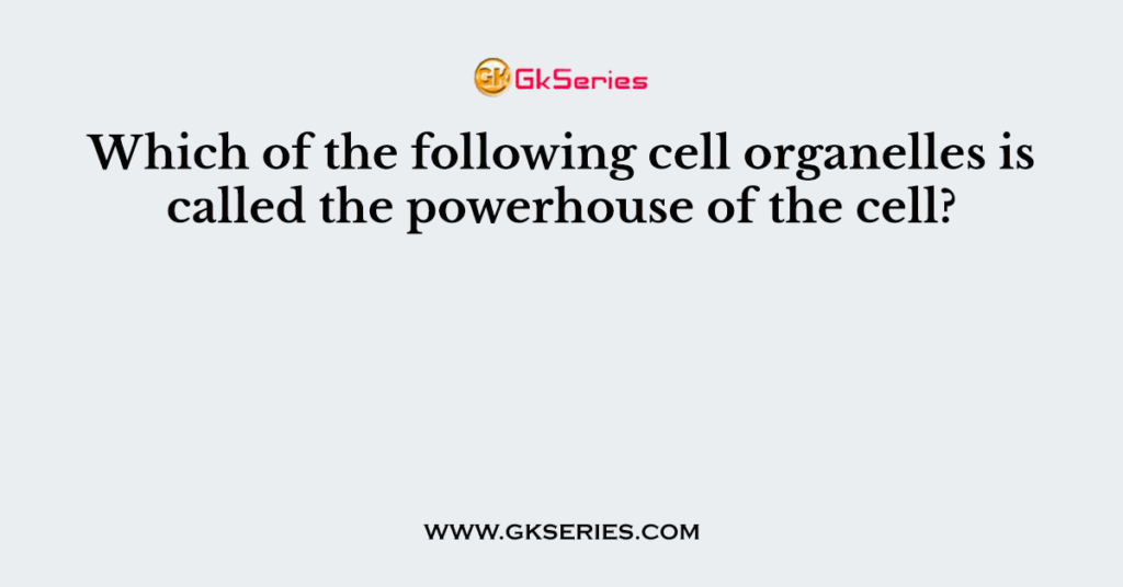 Which of the following cell organelles is called the powerhouse of the cell?
