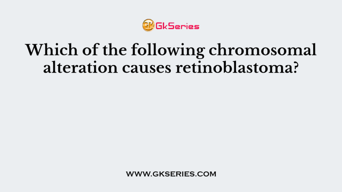 Which of the following chromosomal alteration causes retinoblastoma?