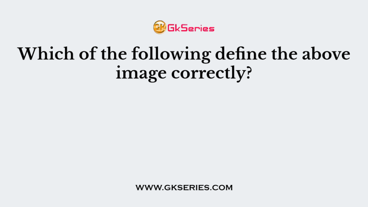 Which of the following define the above image correctly?