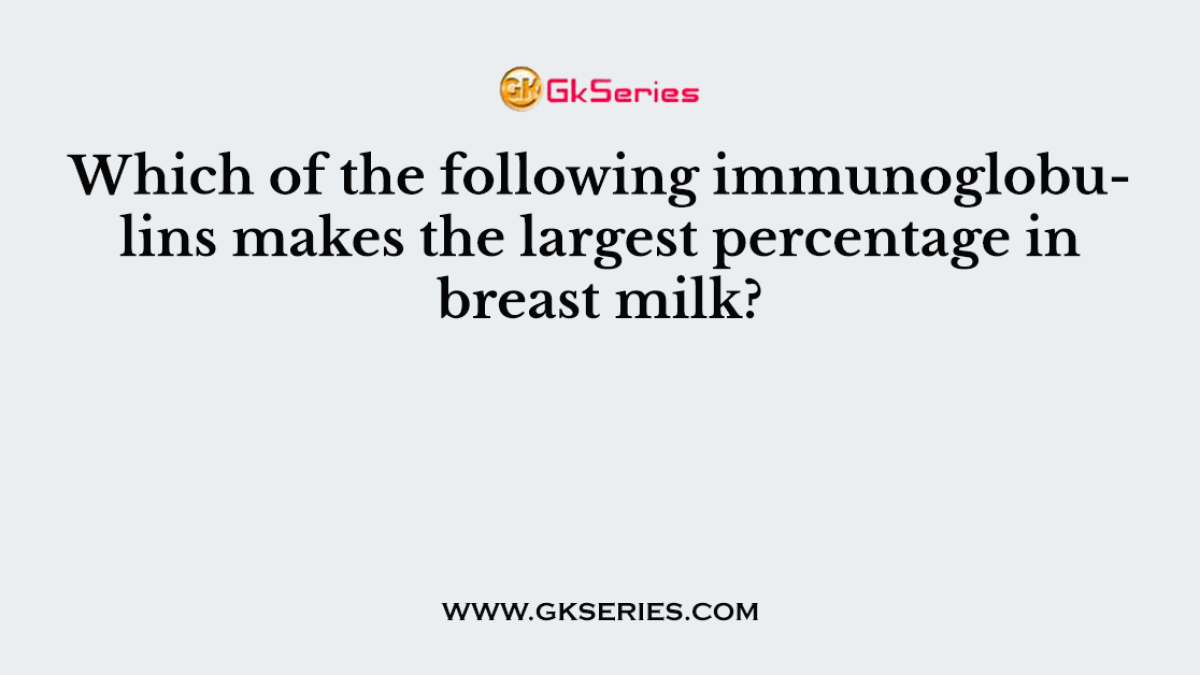 Which of the following immunoglobulins makes the largest percentage in breast milk?