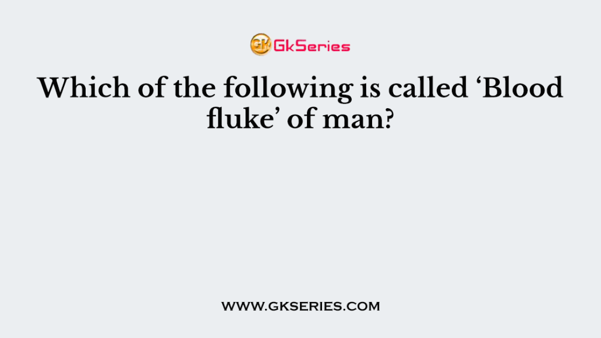 Which of the following is called ‘Blood fluke’ of man?