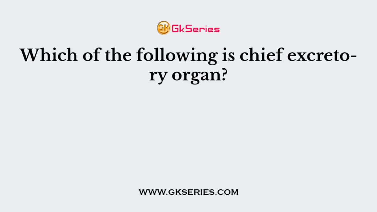 Which of the following is chief excretory organ?