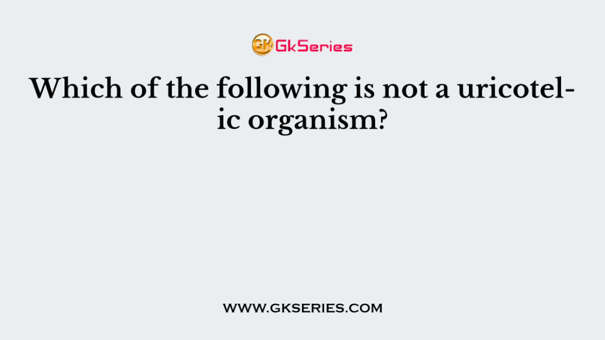 Which of the following is not a uricotelic organism?