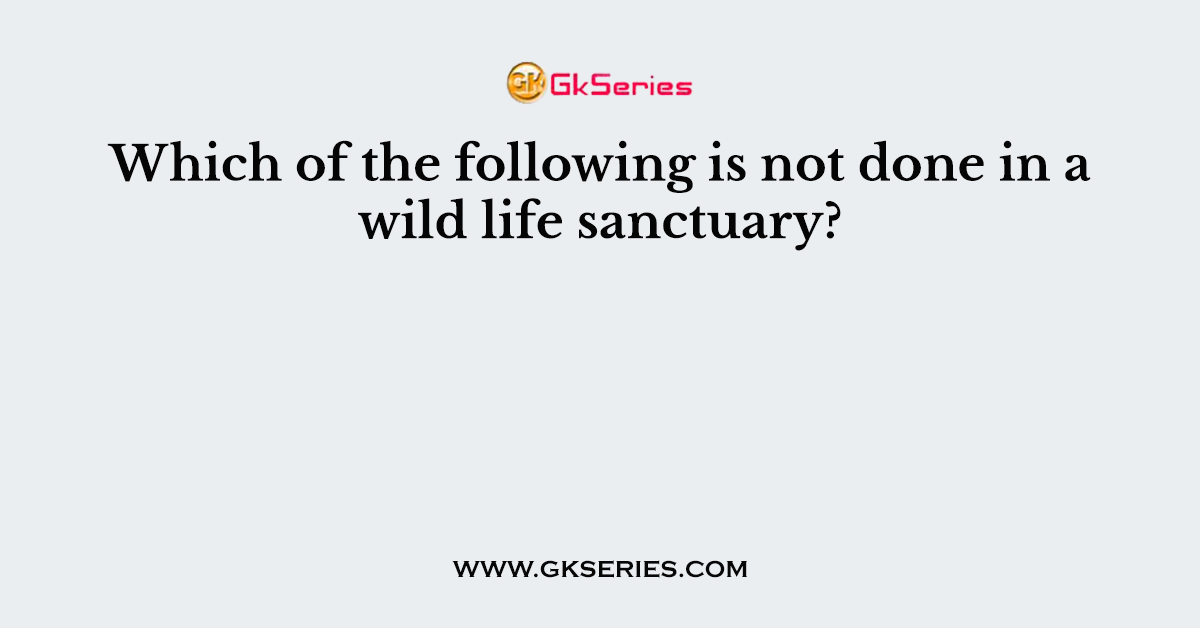Which of the following is not done in a wild life sanctuary?