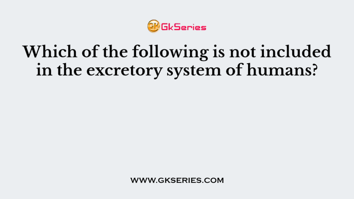 Which of the following is not included in the excretory system of humans?