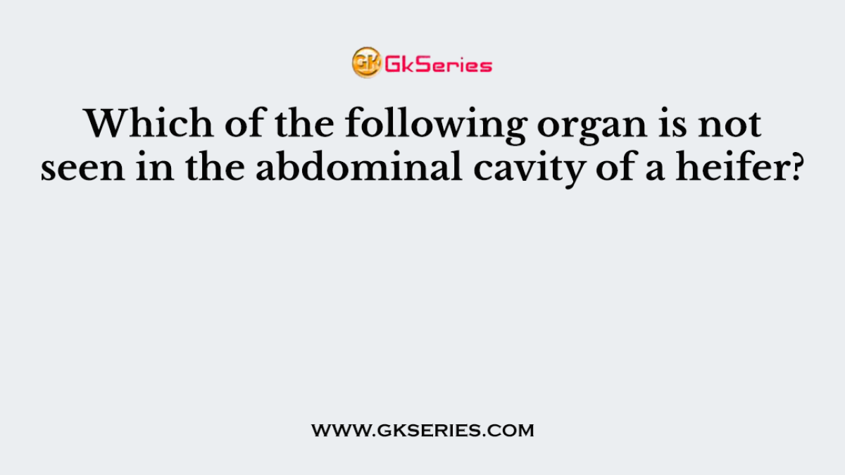 Which of the following organ is not seen in the abdominal cavity of a heifer?