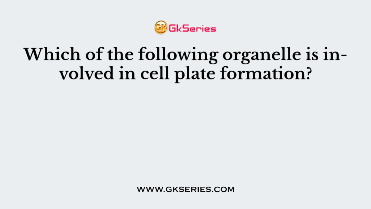 Which of the following organelle is involved in cell plate formation?