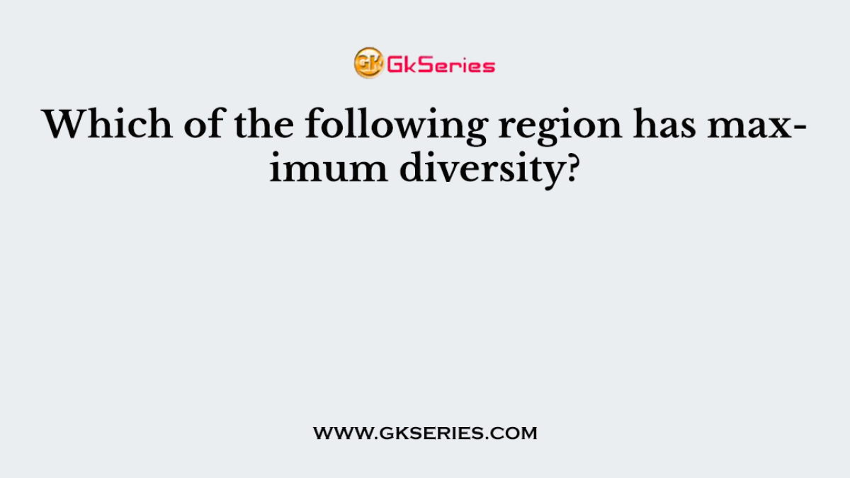 Which of the following region has maximum diversity?