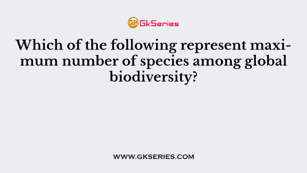 Which of the following represent maximum number of species among global biodiversity?