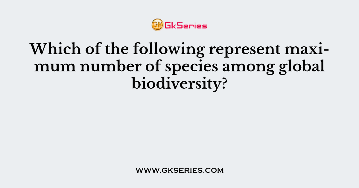 Which of the following represent maximum number of species among global biodiversity?