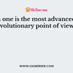 Which one is the most advanced from evolutionary point of view?