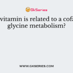Which vitamin is related to a cofactor in glycine metabolism?