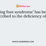‘Burning foot syndrome’ has been ascribed to the deficiency of