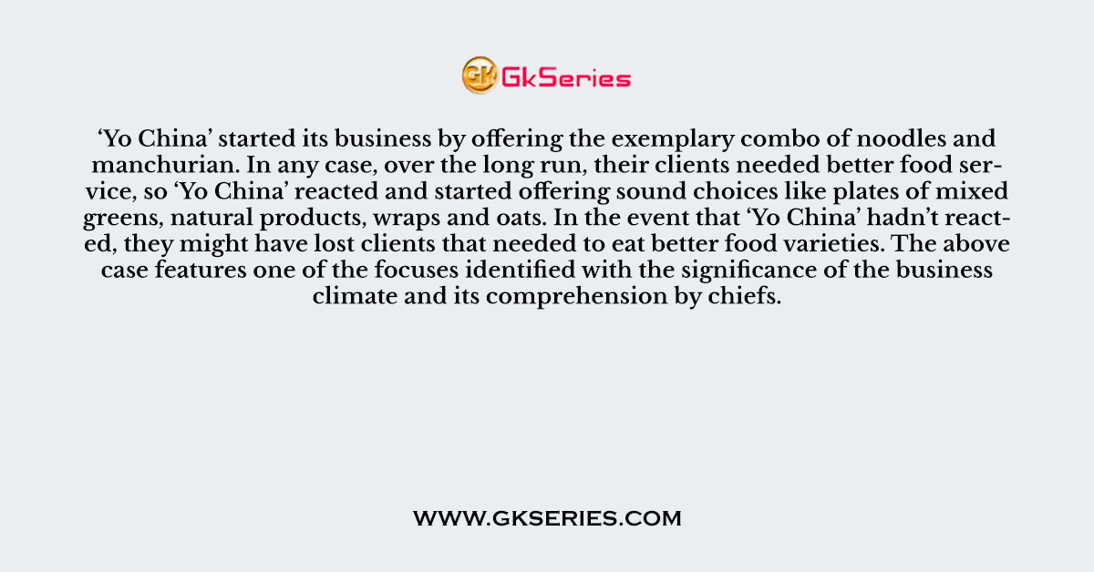 ‘Yo China’ started its business by offering the exemplary combo of noodles and manchurian