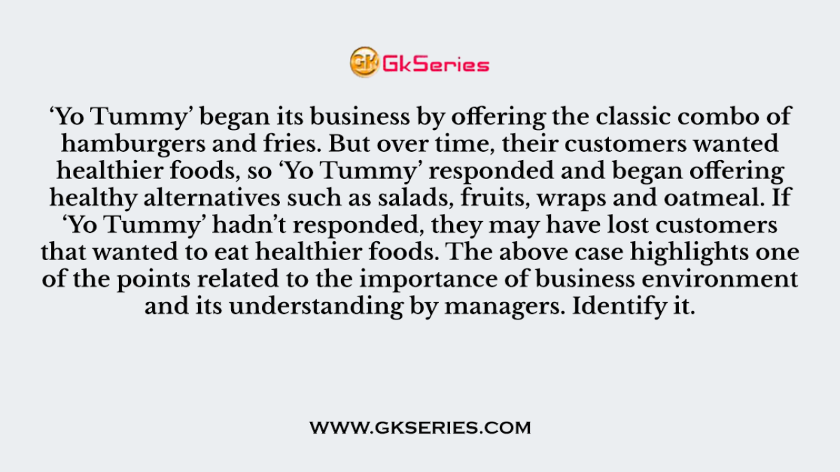 ‘Yo Tummy’ began its business by offering the classic combo of hamburgers and fries