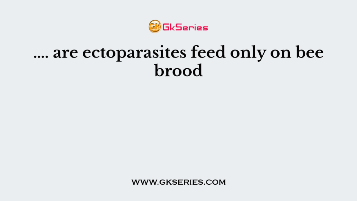 …. are ectoparasites feed only on bee brood
