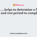 ………………….helps to determine a fair days work and rest period to complete it