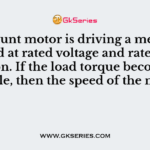 A dc shunt motor is driving a mechanical load at rated voltage and rated excitation. If the load torque becomes double, then the speed of the motor
