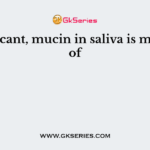 A lubricant, mucin in saliva is made up of