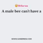 A male bee can’t have a