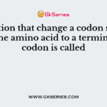 A mutation that change a codon specifying one amino acid to a termination codon is called
