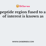 A short peptide region fused to a protein of interest is known as