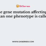 A single gene mutation affecting more than one phenotype is called
