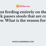 An infant feeding entirely on the mother’s milk passes stools that are coloured yellow. What is the reason for this?