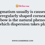 Astigmatism usually is caused by an irregularly shaped cornea