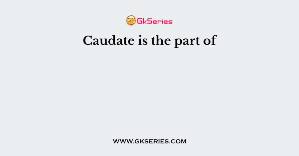 Caudate is the part of