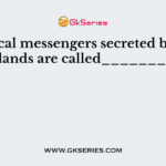 Chemical messengers secreted by ductless glands are called___________