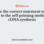Choose the correct statement with respect to the self priming method of cDNA synthesis