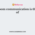 Classroom communication is the basis of