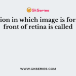 Condition in which image is formed in front of retina is called