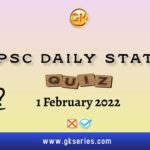 UPSC Daily Static Quiz