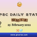 UPSC Daily Static qUIZ