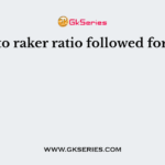 Cutter to raker ratio followed for saws is