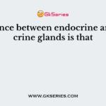Difference between endocrine and exocrine glands is that