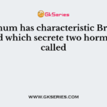 Duodenum has characteristic Brunner’s gland which secrete two hormones called